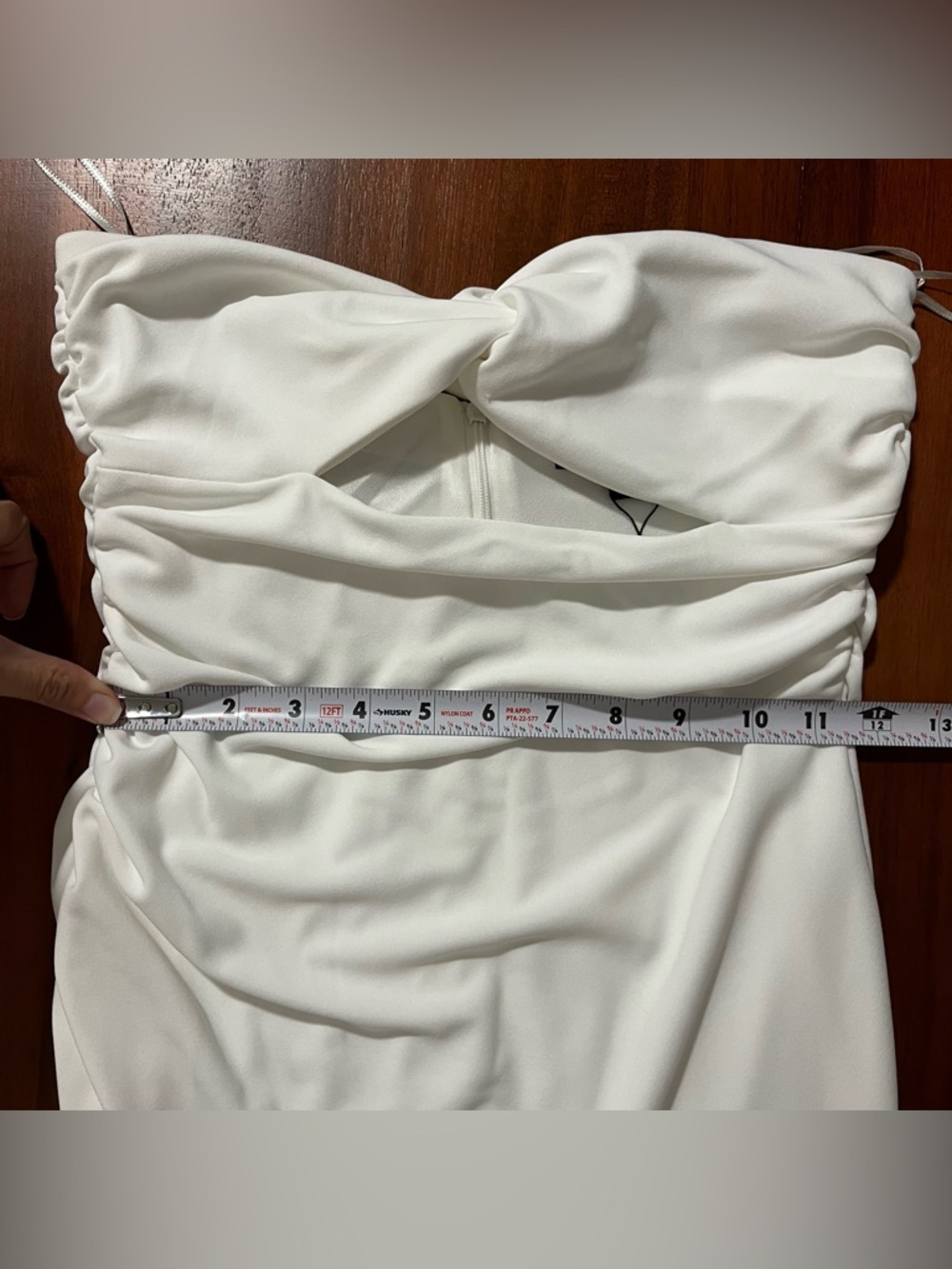 NWT ZARA White Strapless Cutout Maxi Dress - Size Small - Picture 12 of 12